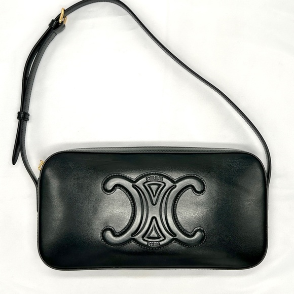 Celine Bags Celine Camera Shoulder Bag Cuir Triomphe In Black